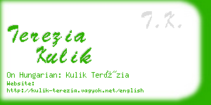 terezia kulik business card